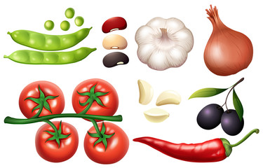 A Set of Fresh Vegetable