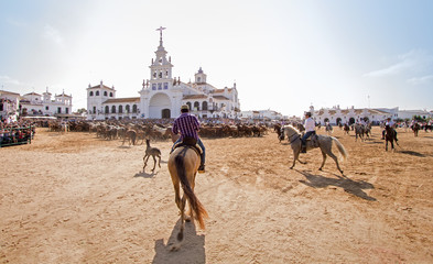 Sacada de las Yeguas en El Rocío, Andalucía, España en 2.018