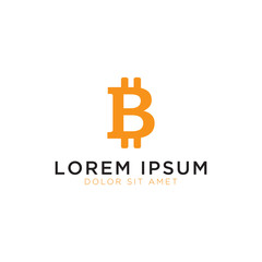 Bitcoin logo design template