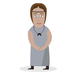 Woman in national dress. Yatvagi. National clothes. Vector illustration.