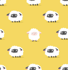 white sheep and black sheep pattern