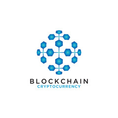 Blockchain logo design template