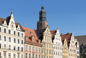 Obraz premium Polska, Breslau, Wrocław, zachodnia strona Rynku