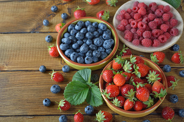 Fresh berries in a plate