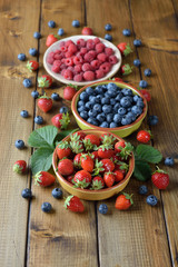 Fresh berries in a plate