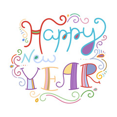 Colorful lettering phrase isolated on white background. Design element for print, t-shirt, poster, card, banner