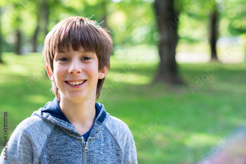 Handsome teens outdoor joy