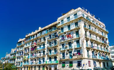 Foto op Plexiglas Moorish Revival residential architecture in Algiers, Algeria © Leonid Andronov