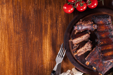 Spicy barbecued pork ribs
