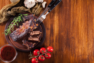 Spicy barbecued pork ribs