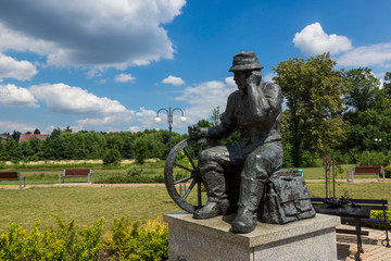 Monument to the village leader in Wachock, Swietokrzyskie, Poland
