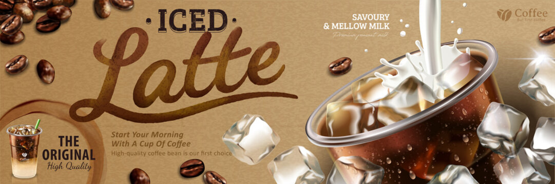 Iced Latte Banner Ads