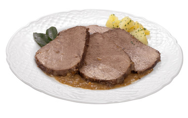 Brasato di manzo con patate e aromi