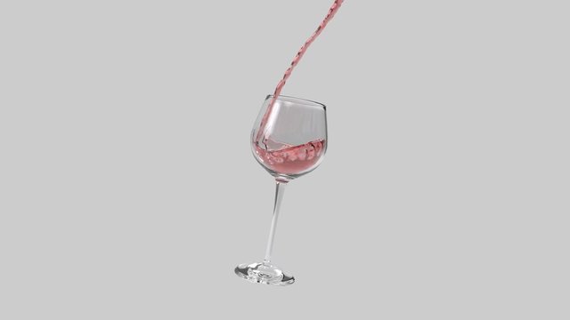 Vino rosso versato in un bicchiere