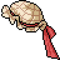 vector pixel art fancy hat