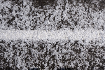 Matière texture neige route ligne ligne blanche rouler sécurité routière danger glisser verglas