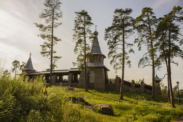 monastery in forest