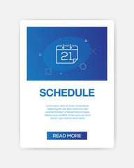 SCHEDULE ICON INFOGRAPHIC