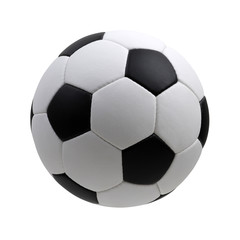 soccer ball on white