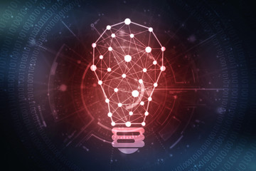 3d rendering led white lightbulb
