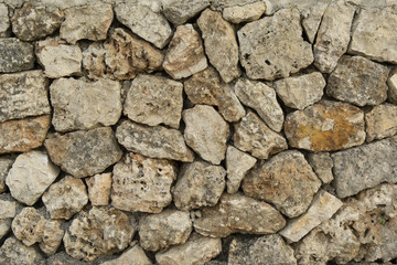 Old wall texture background, Majorcan traditional masonry plastered with lime