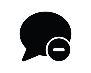 chat delete icon design round illustration,glyph style design, designed for web and app