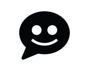 Fototapeta premium chat smile icon design round illustration,glyph style design, designed for web and app