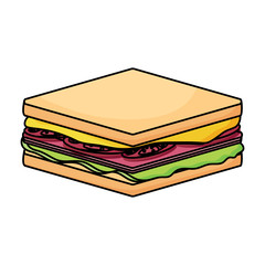 sandwich icon over white background, colorful design. vector illustration