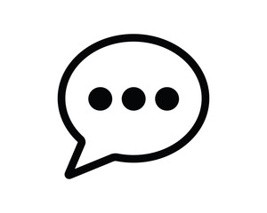 chat typing icon design round illustration,line style design, designed for web and app
