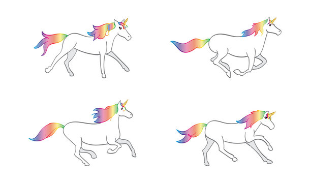 Running Rainbow Unicorn