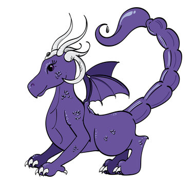 Violet and Silver Scorpion Dragon