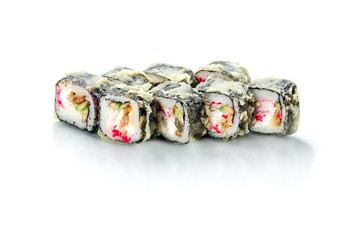 MiTo salmon tempura, sushi, rolls, poppies, Japanese cuisine