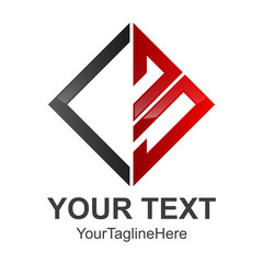 Creative abstract diamond square vector logo design template element. Colorful concept icon