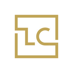 two letter logo line square LA TO LZ