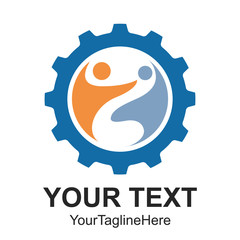 Vector abstract gear icons machine and movement logo illustration