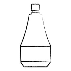 bbq sauce bottle over white background, vector illustration