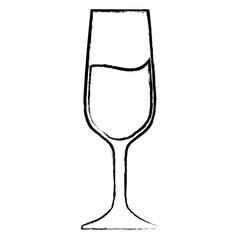 champagne glass icon over white background, vector illustration