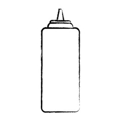 ketchup bottle icon over white background, vector illustration