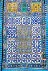 Blue Arabic mosaic tiles pattern