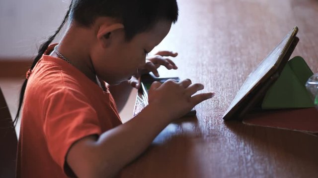 kids obsessed with playing the game on smartphone. Unable to control himself and played at a given time.