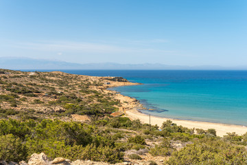 Fototapeta na wymiar The Sarakiniko beach on the island Gavdos, Greece