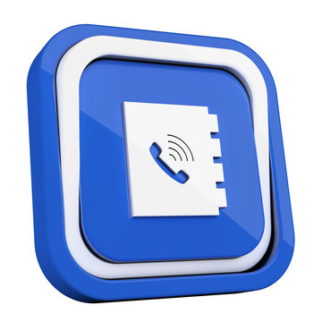 recommend clip art: ikona plastikowa 3D niebieski kwadrat pierścień