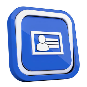 recommend clip art: ikona plastikowa 3D niebieski kwadrat pierścień