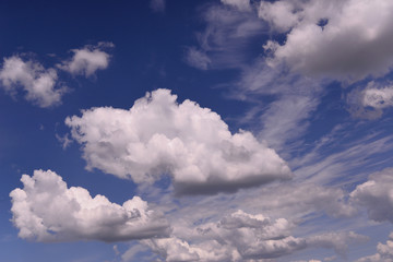 Beautiful Blue sky with white clouds 