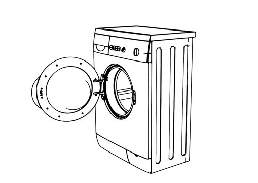 recommend clip art: washing machine outline
