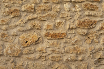 Old wall texture background, Majorcan traditional masonry plastered with lime