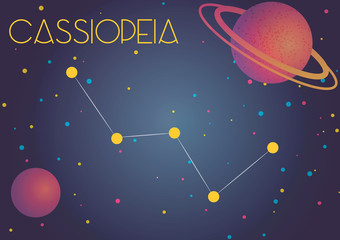 Obraz na płótnie Canvas The constellation Cassiopeia