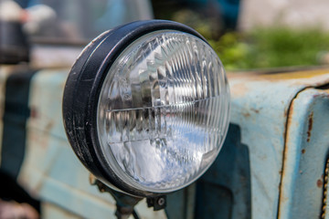front circle of the tractor headlight