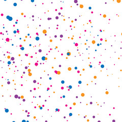 Background of splash dot, chaotic circles. Vector illustration