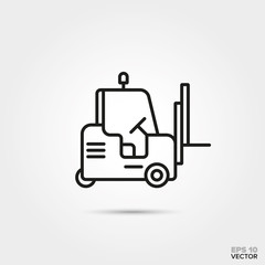 Forklift vector icon.